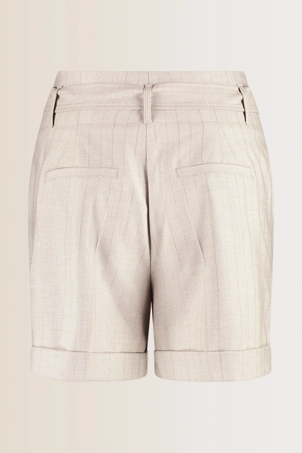 Shorts met lurex streep